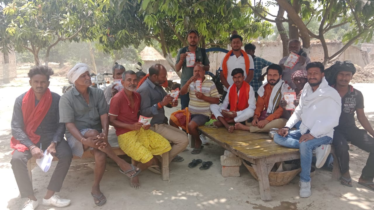 अभाविप ने गावों में चौपाल लगाकर मतदान सुनिश्चित करने का किया आह्वान।