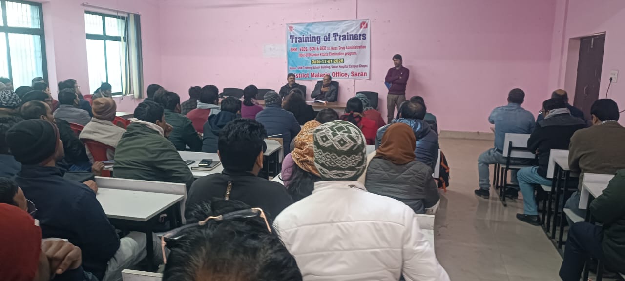 फाइलेरिया के खिलाफ जिला में सर्वजन दवा सेवन अभियान,स्वास्थ्य कर्मियों को मिला प्रशिक्षण।